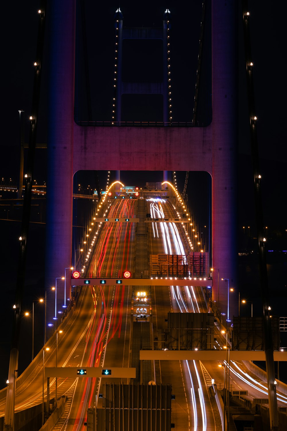 cars on road during night time