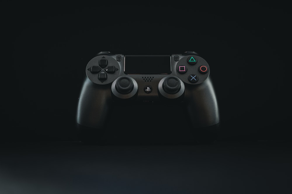 black sony ps 4 game controller