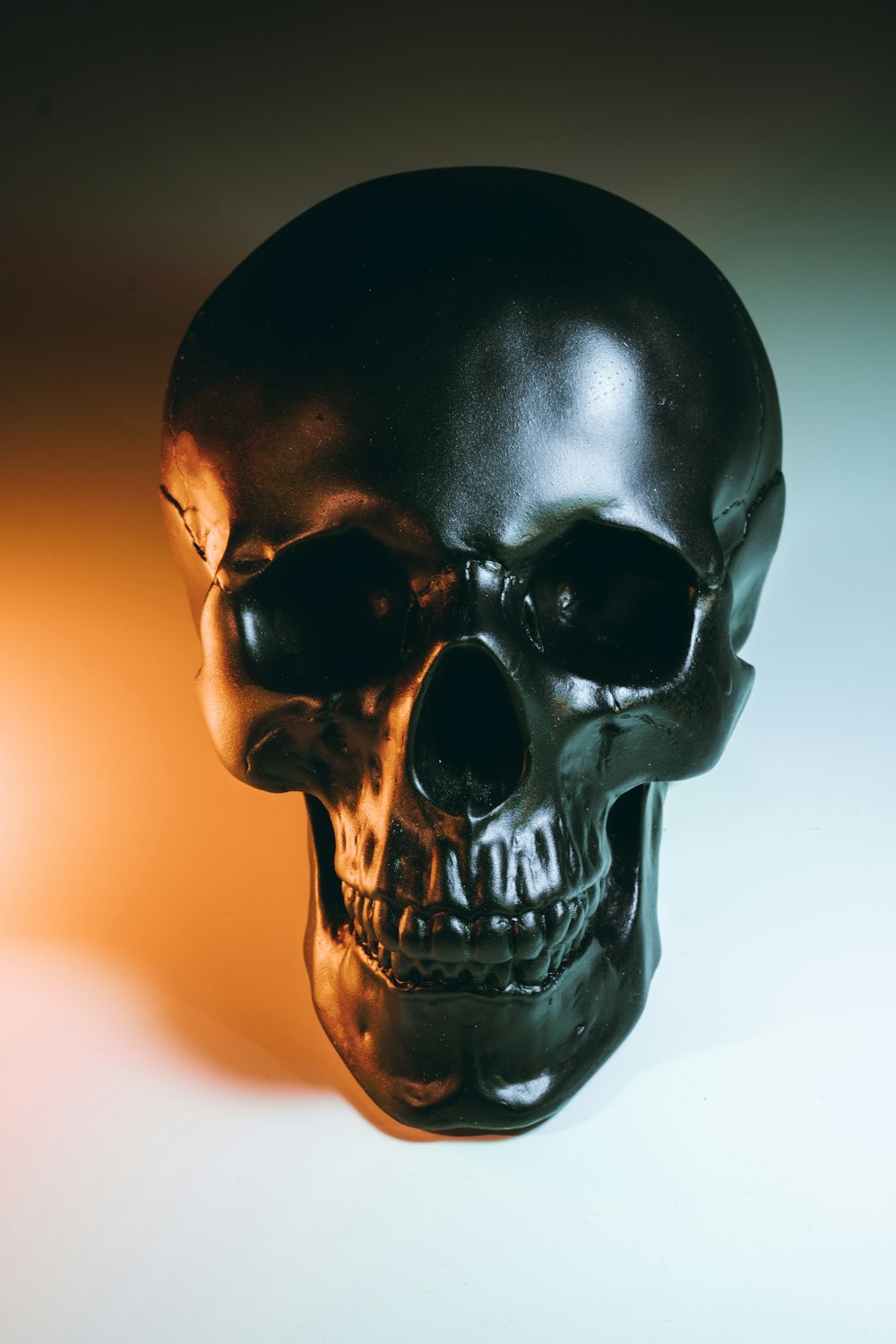 black skull with black sunglasses