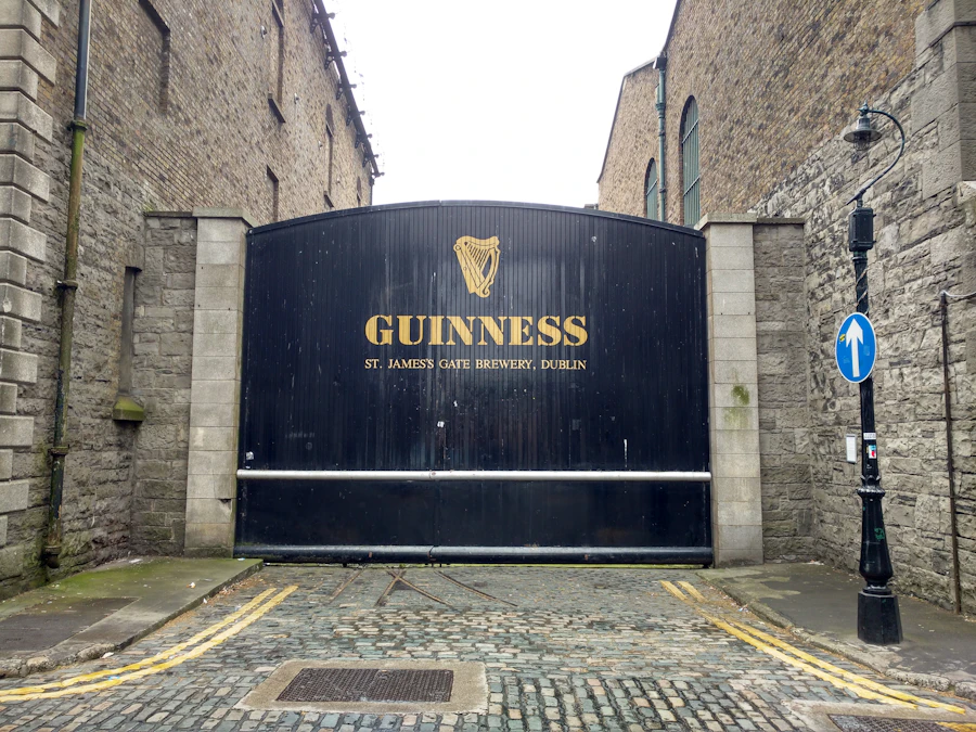 The gate of the Guinness brewery at St. James's Gate, Dublin