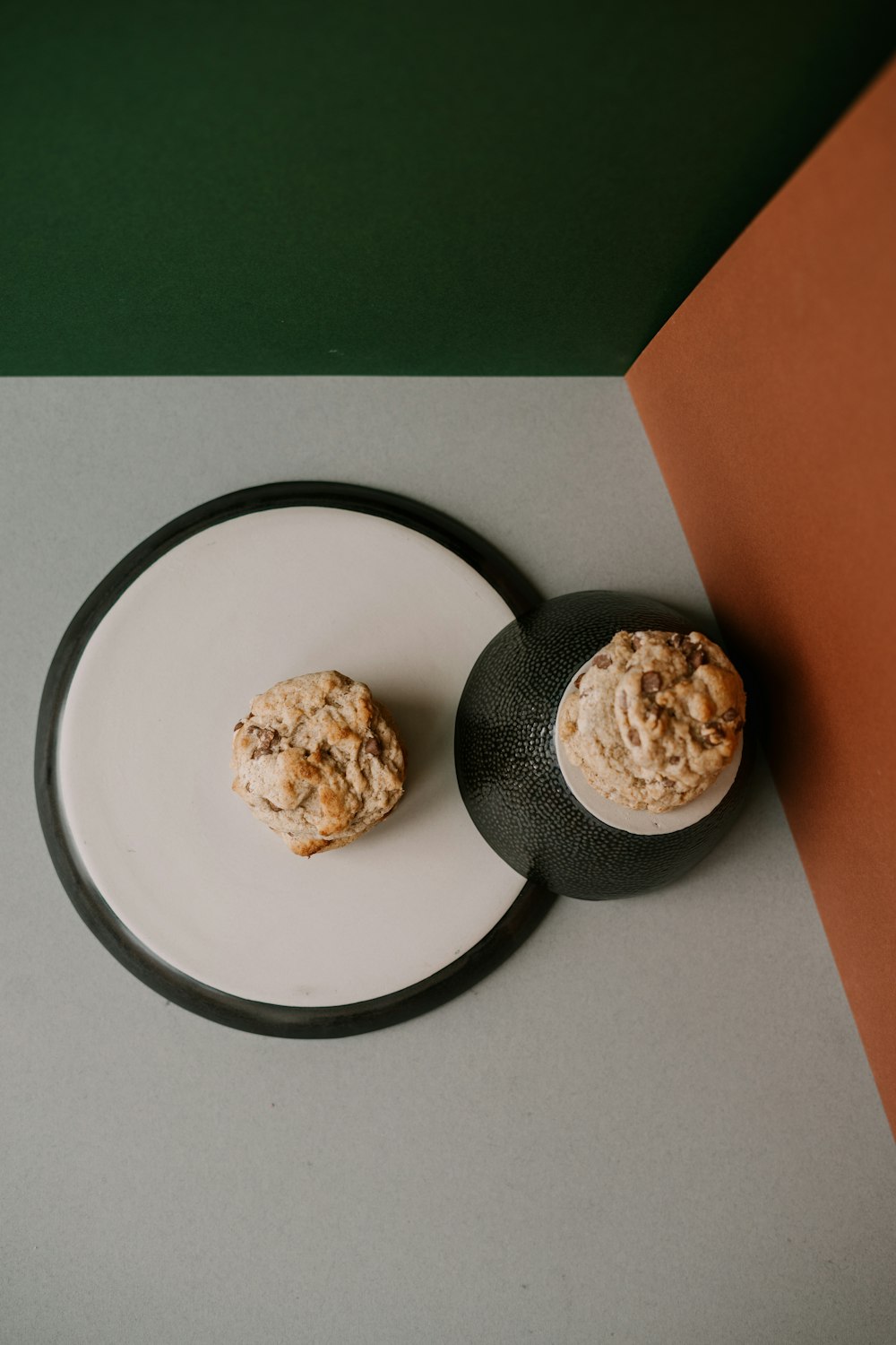 white and brown pastry on white round plate