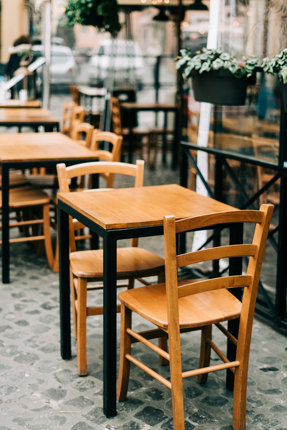 brown wooden table and chairs