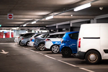 cars parked in parking lot