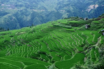 green grass field near mountain during daytime
