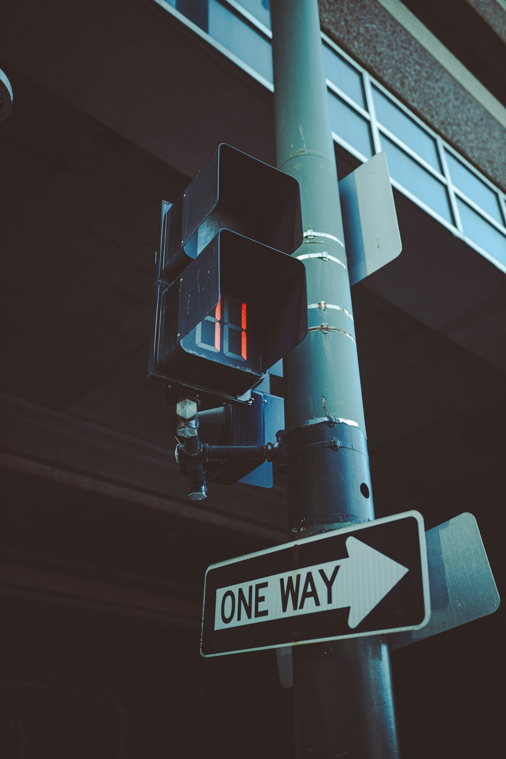 white and black street sign