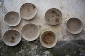 white and brown round decor