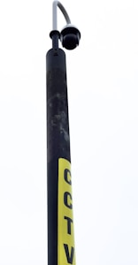 blue and white metal rod