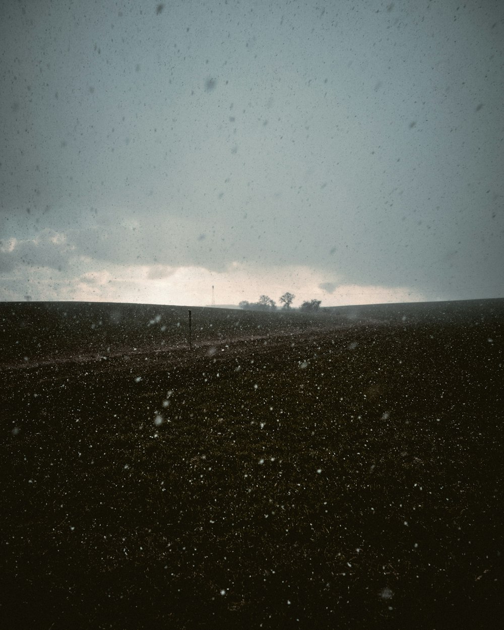 black sand under starry night