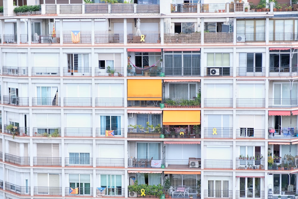 white and orange concrete building