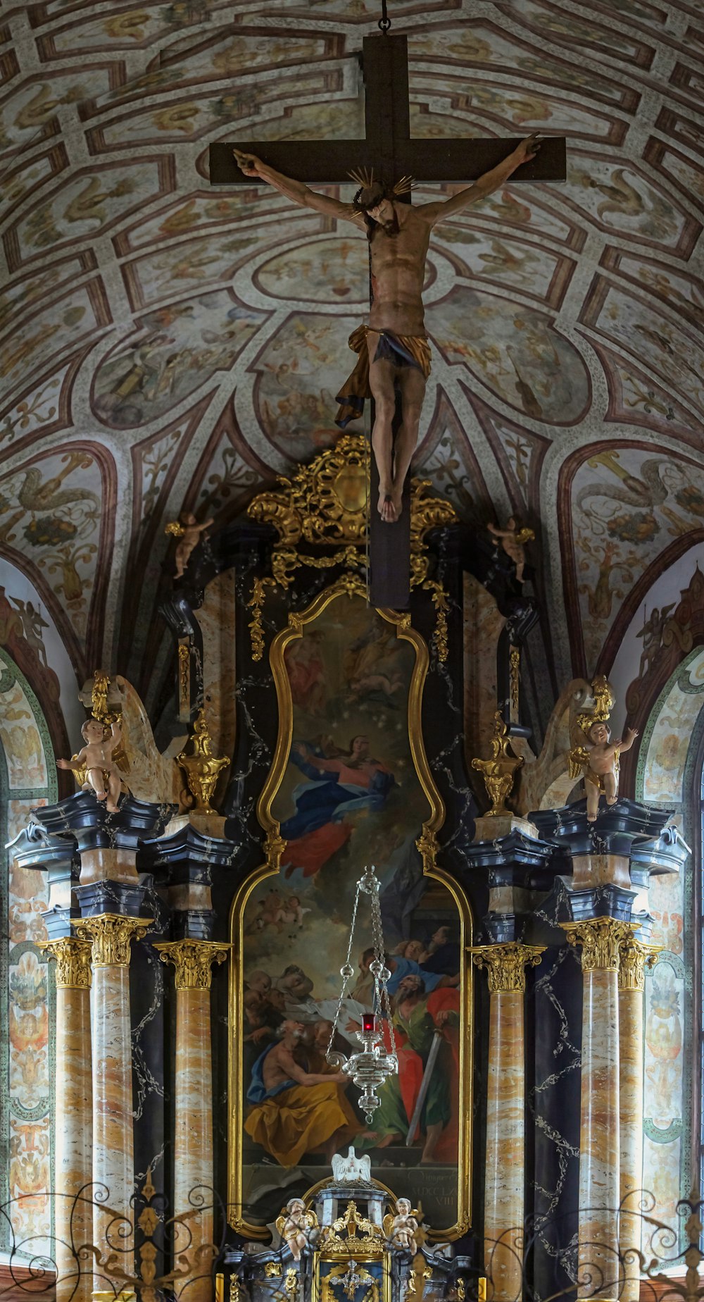 gold and white cathedral interior