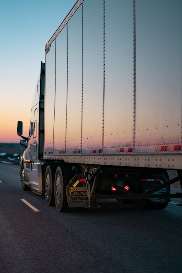 Sunset on Semi Truckby Caleb Ruiter