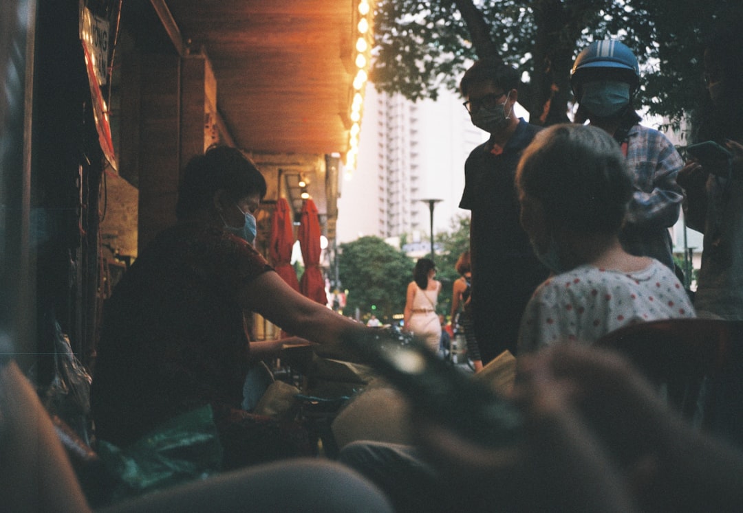 people sitting on chair near table during night time