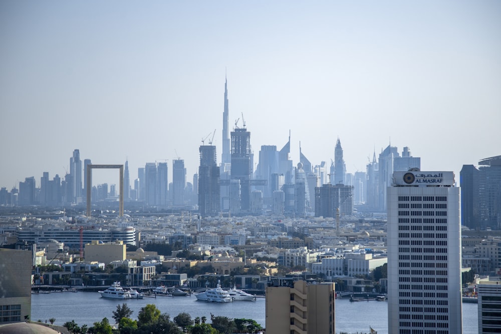 city skyline under white sky during daytime