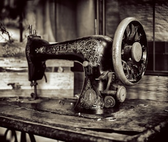 black and gold sewing machine