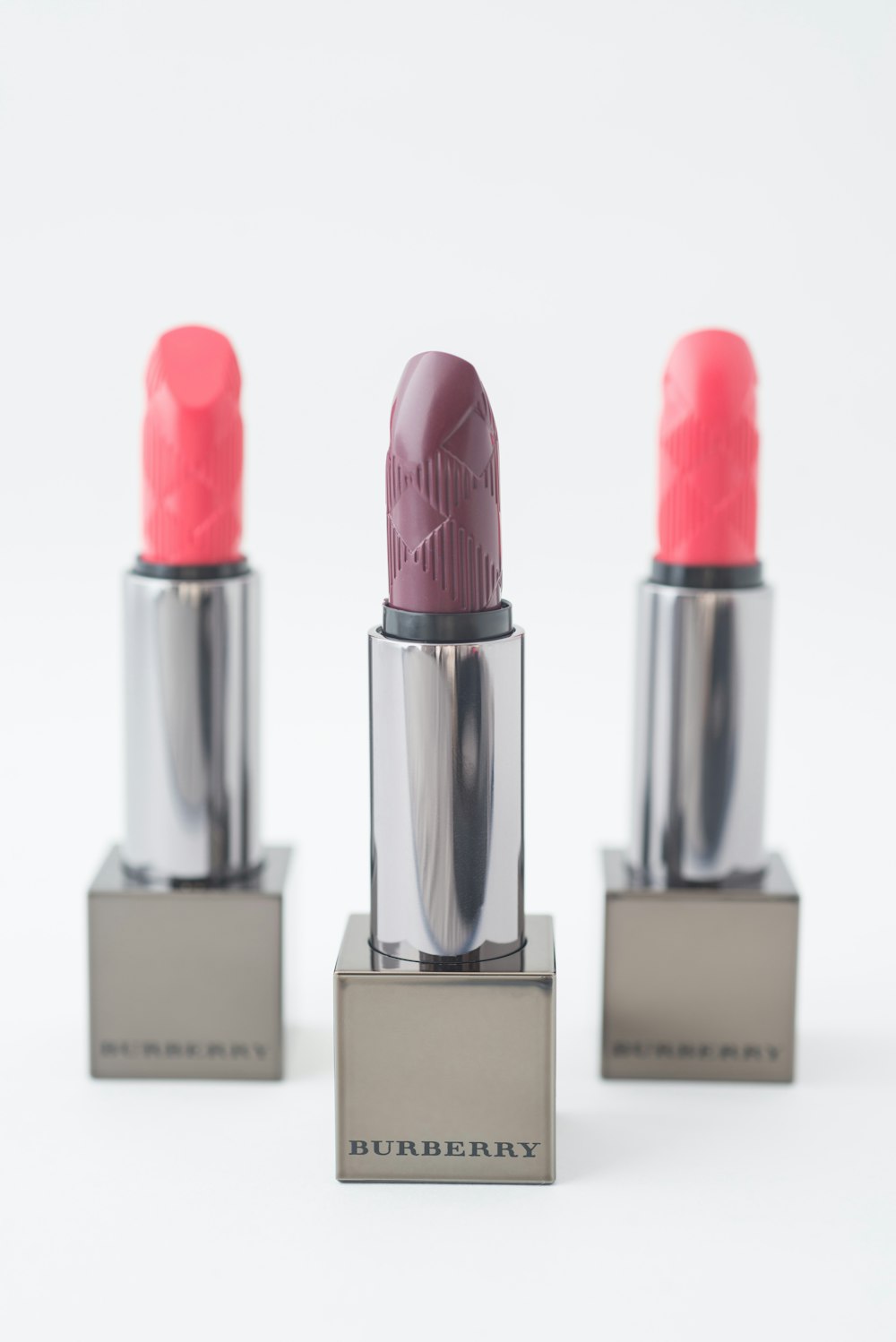 red lipstick and pink lipstick