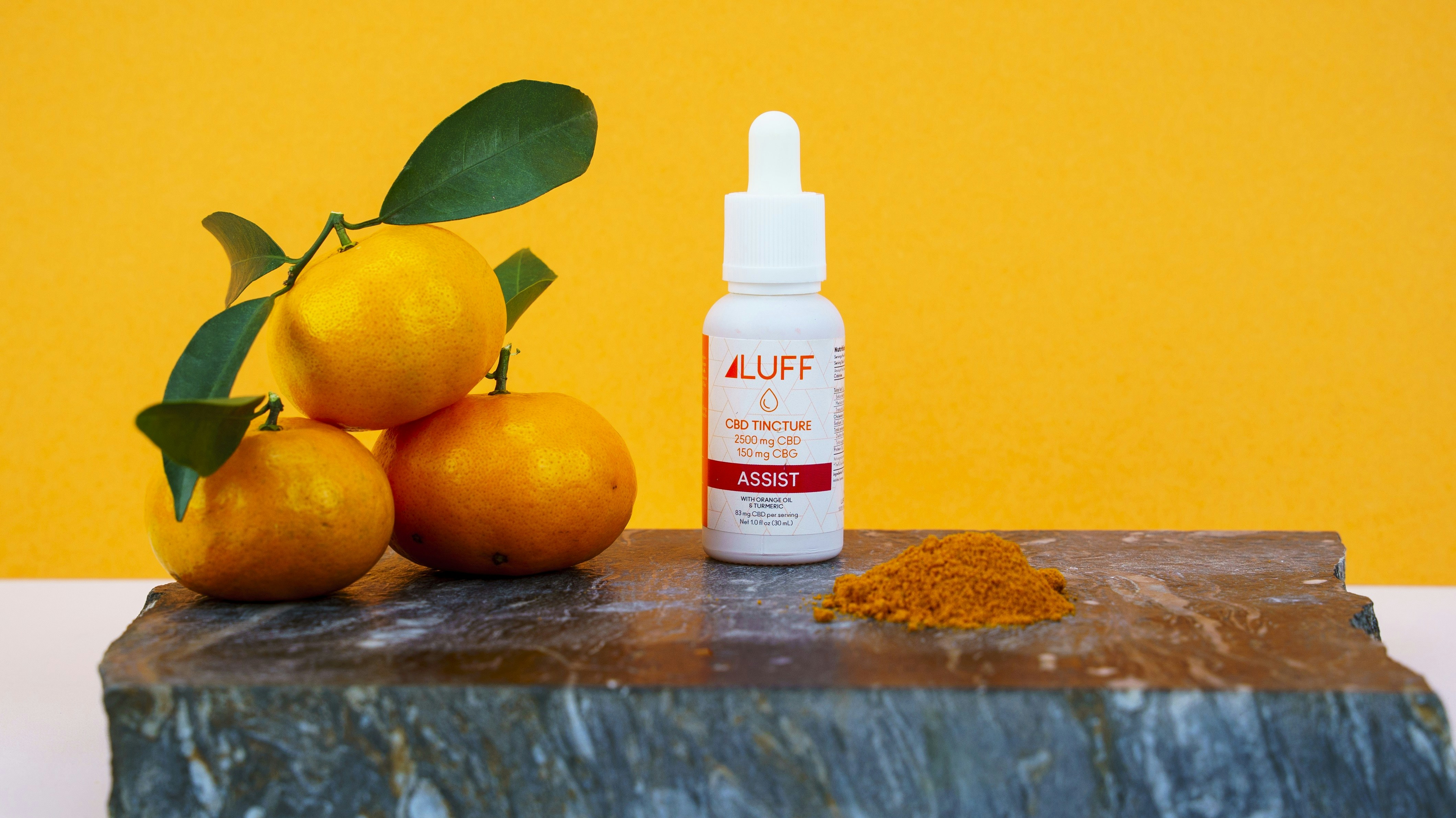 LUFF Brands ASSIST CBD + CBG Oil with Orange Oil and Turmeric