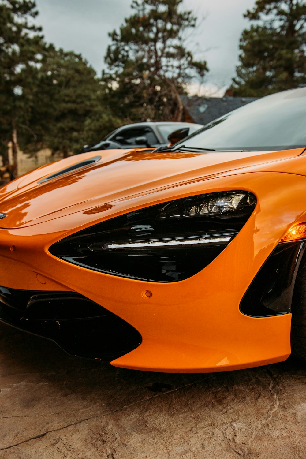 orange and black lamborghini aventador