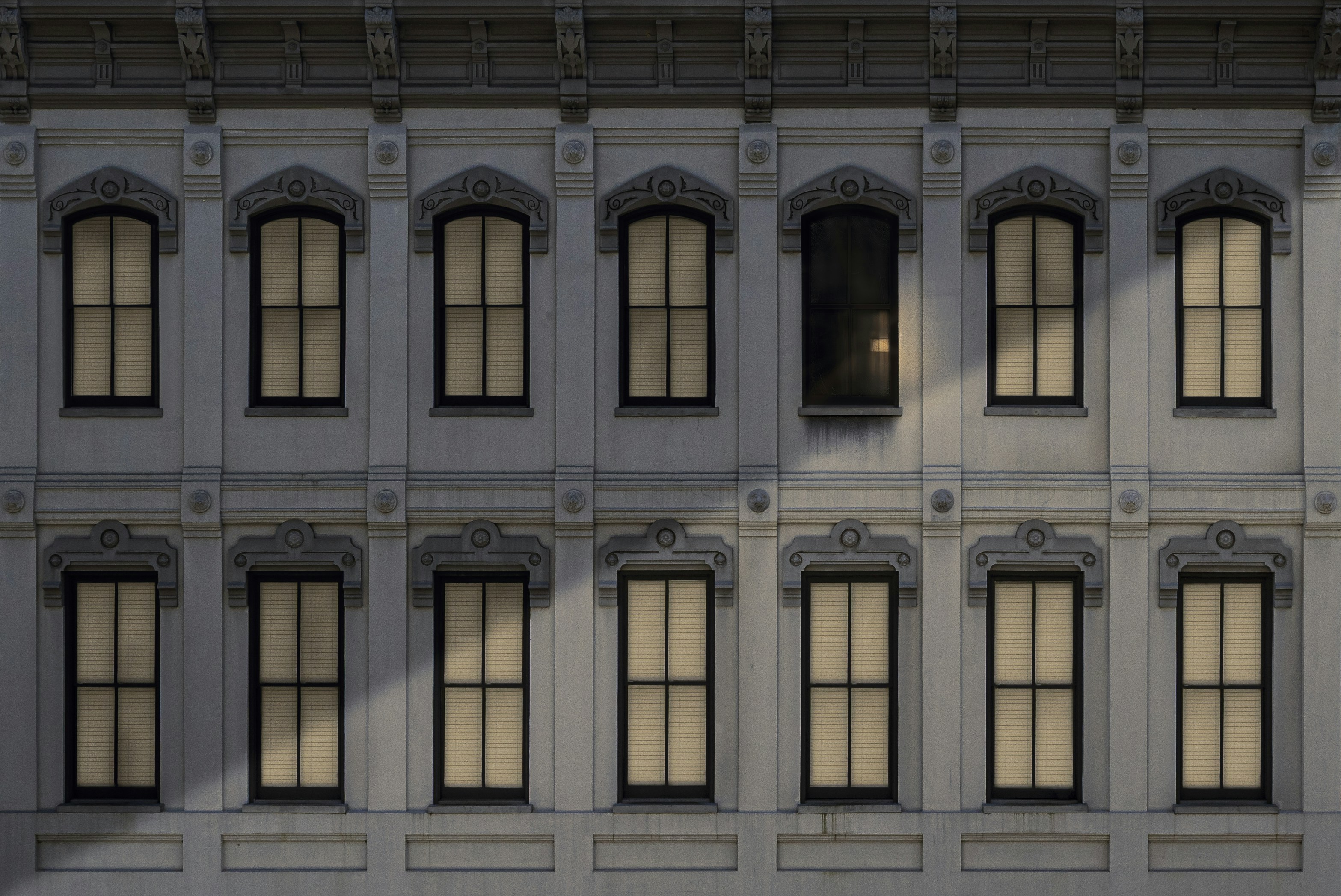 Hotel windows in Downtown Baton Rouge, LA. Taken on my lunch from a parking garage across the street with my Ricoh GRiii. JayLammPhoto.com Purchase a print here: https://www.pictorem.com/458178/Lone%20Window.html