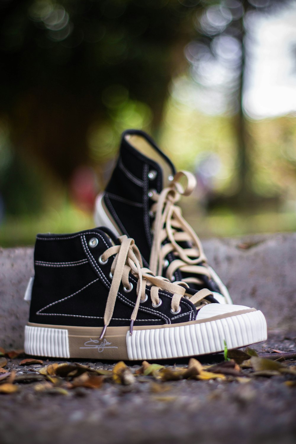 black and white high top sneakers