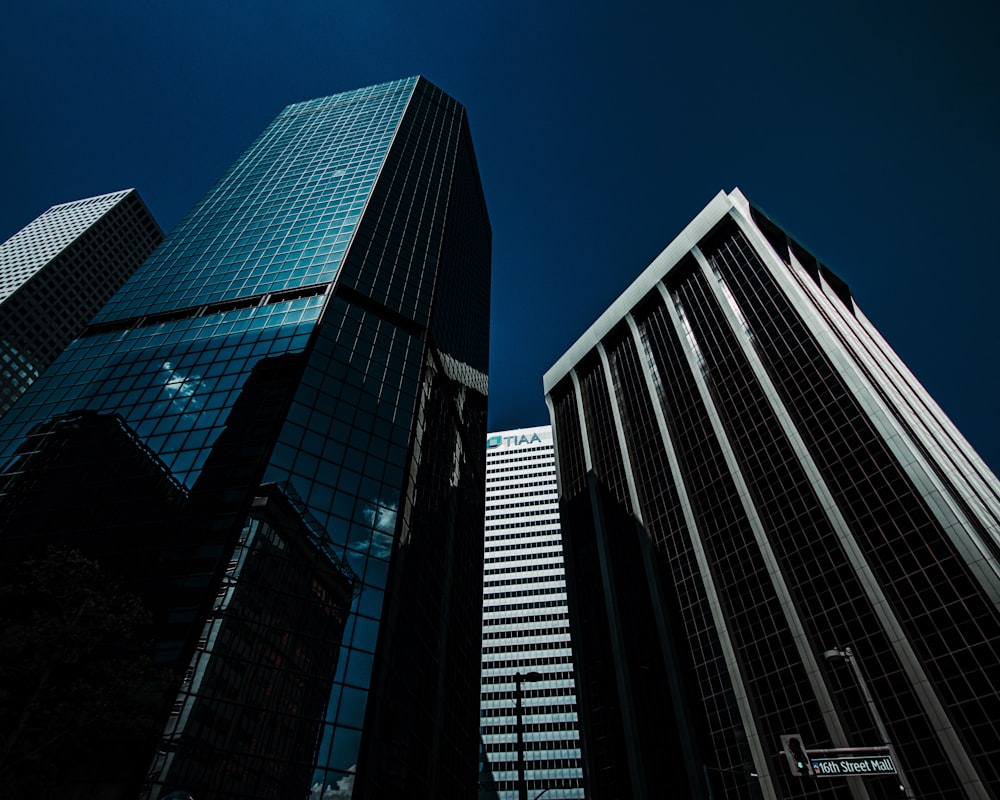 low angle photography of high rise building