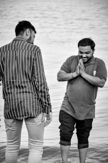 A heartfelt moment of gratitude between a volunteer and a beneficiary