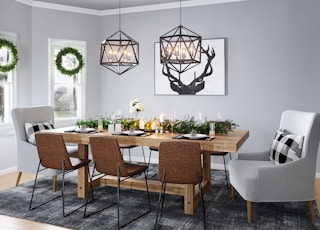 black and white dining table and chairs