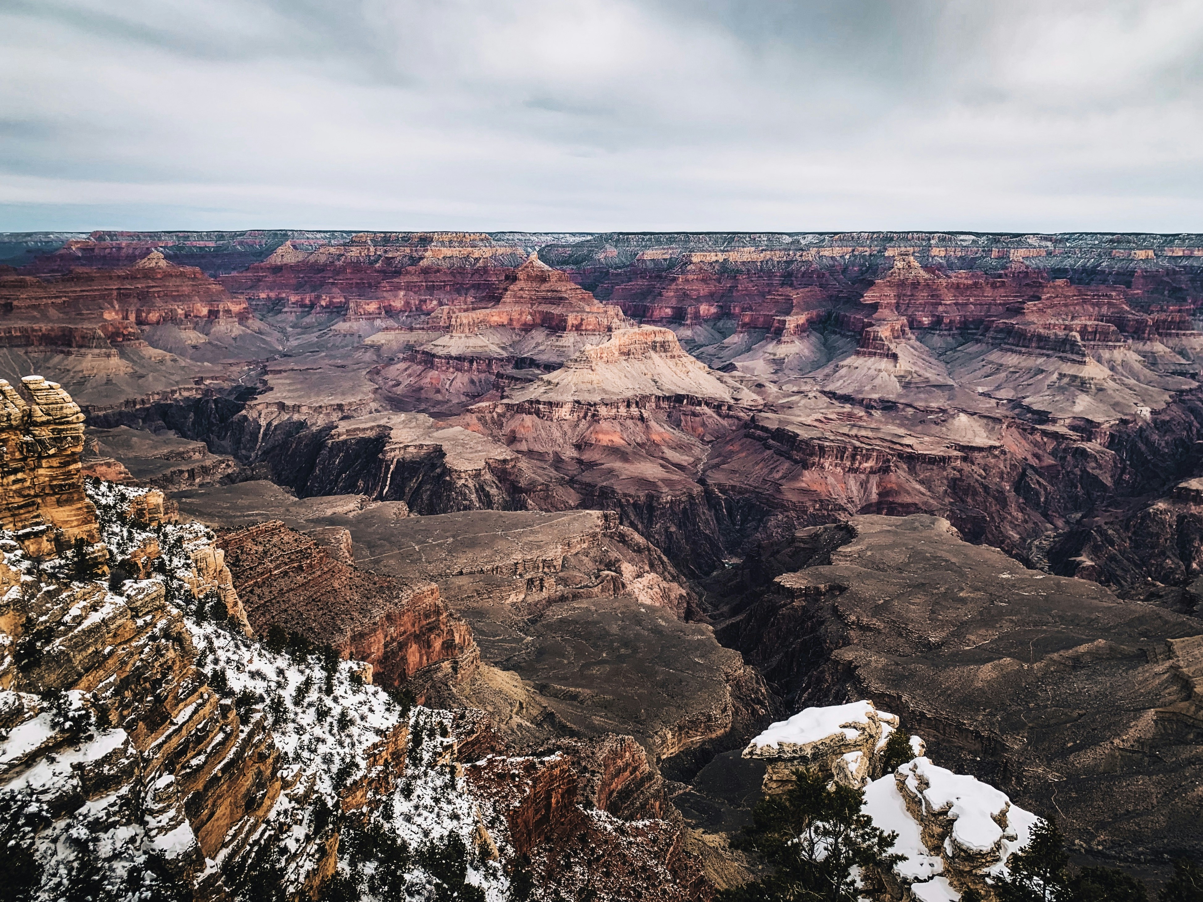 Winter’s magnificent Grand Canyon in the United States of America