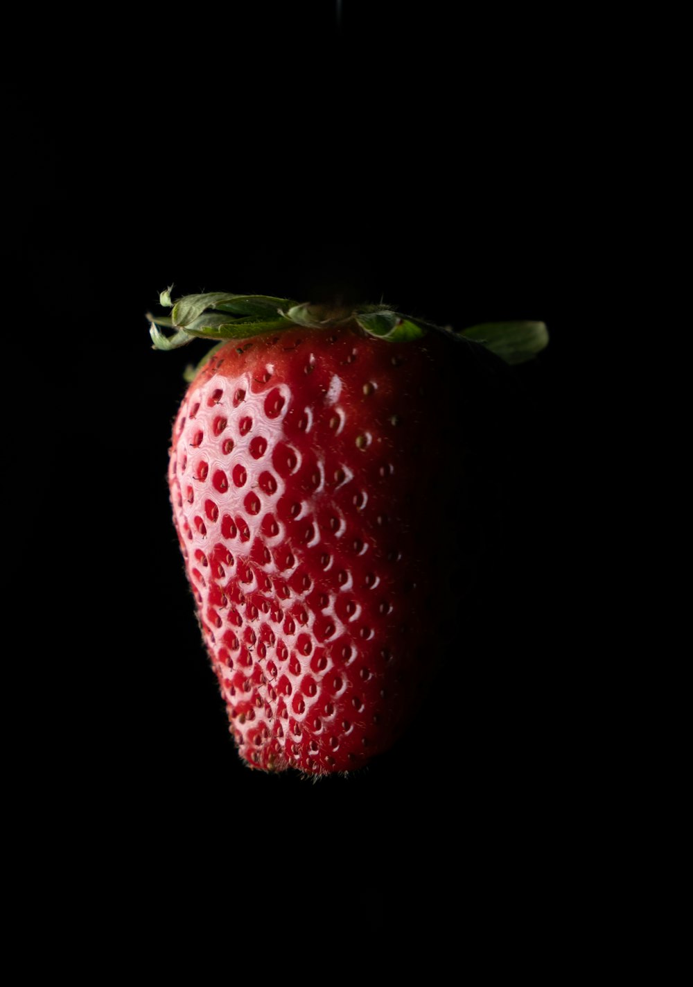 red strawberry fruit with white background