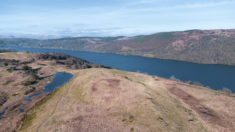Gently shelving shingle shore at Brown Howe, Coniston Water