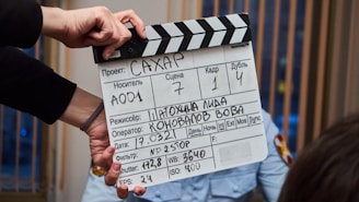 claqueta rodaje de un spot publicitario