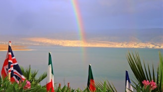 A scenic view of iconic landmarks from the UK, EU, Canada, and New Zealand blended together.