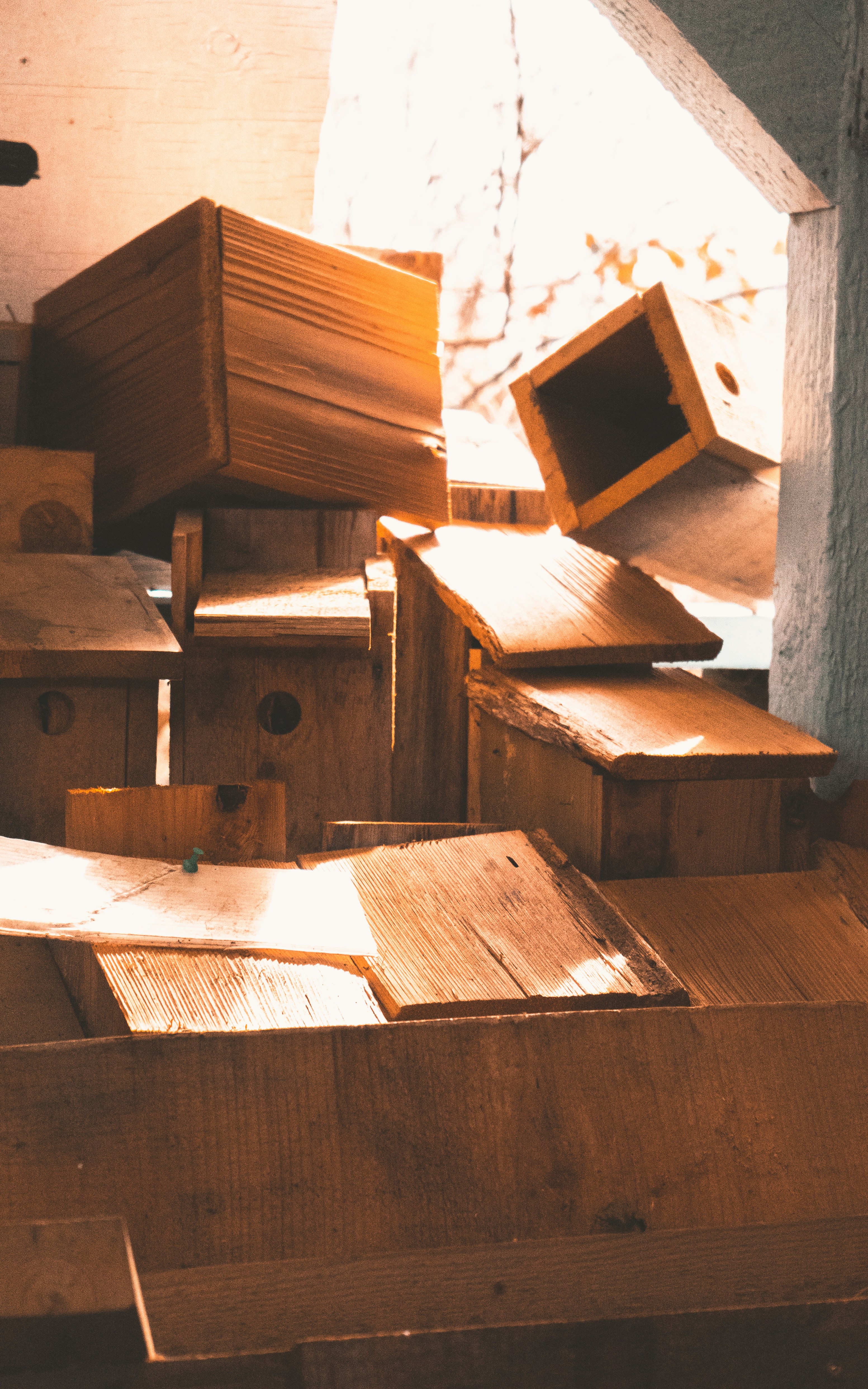 braunes Holzhausmodell