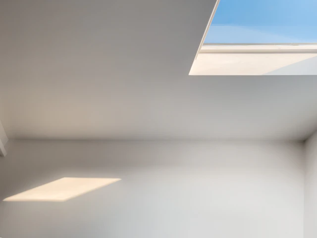 Study of a white ceiling plane and its shadow line