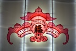 A close-up of an artisan kite showcasing its intricate design.