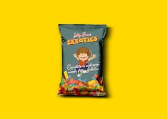 black and yellow plastic pack