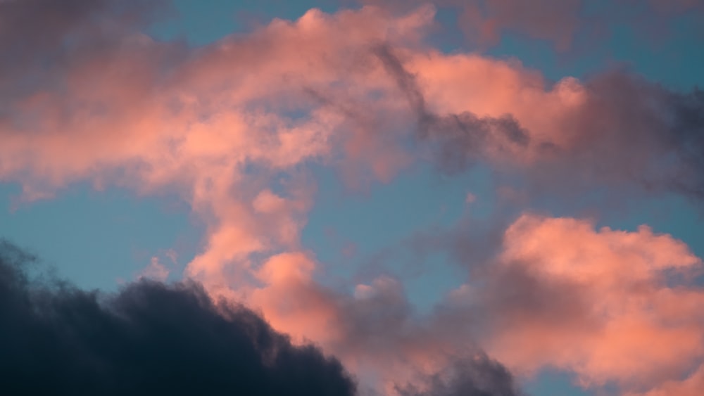 white clouds and blue sky