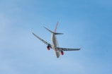 white and red airplane in the sky in Brazil