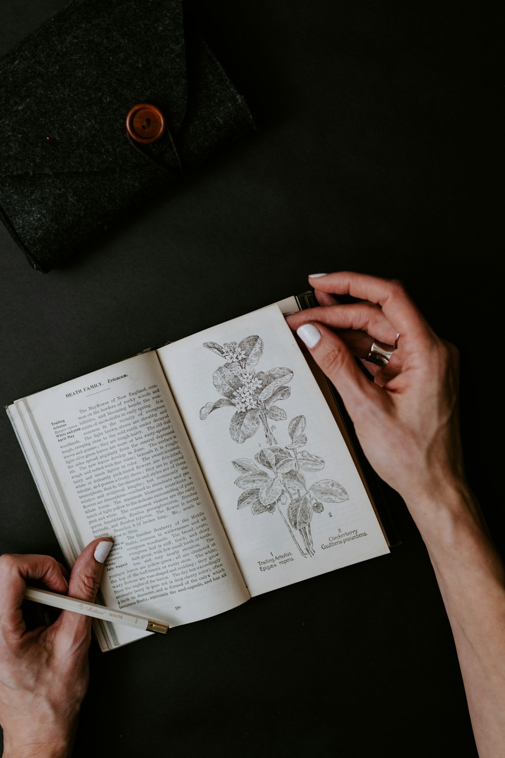 person holding white book page