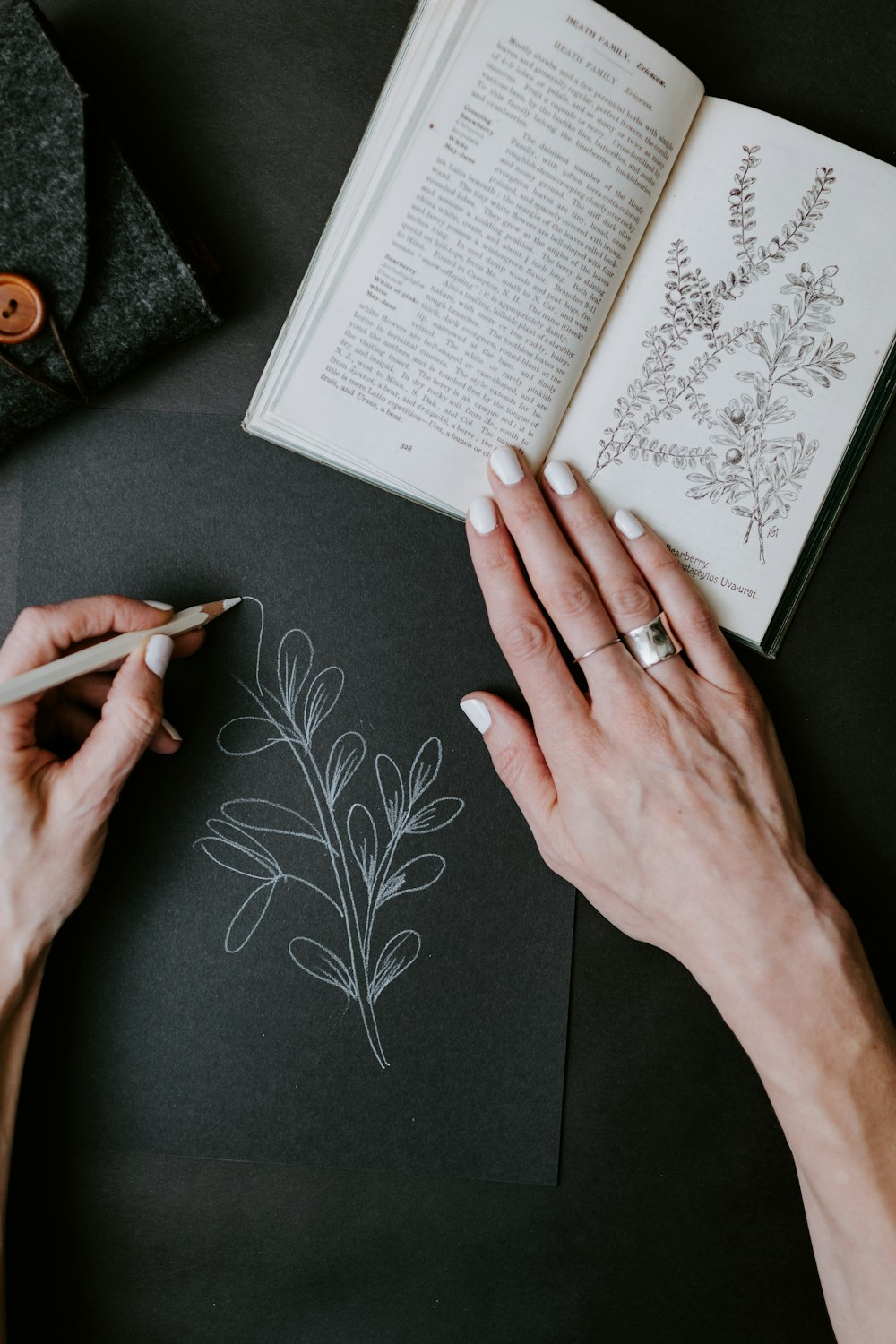 person wearing silver ring holding book