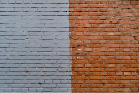 white and brown brick wall