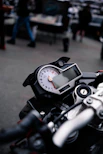black and silver motorcycle speedometer