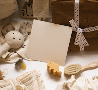 A beautifully arranged gift basket filled with thoughtful items for a baby shower.