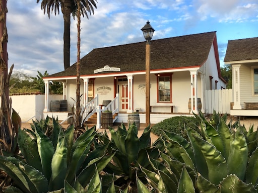 A beautiful hacienda-style restaurant with traditional Mexican architecture.