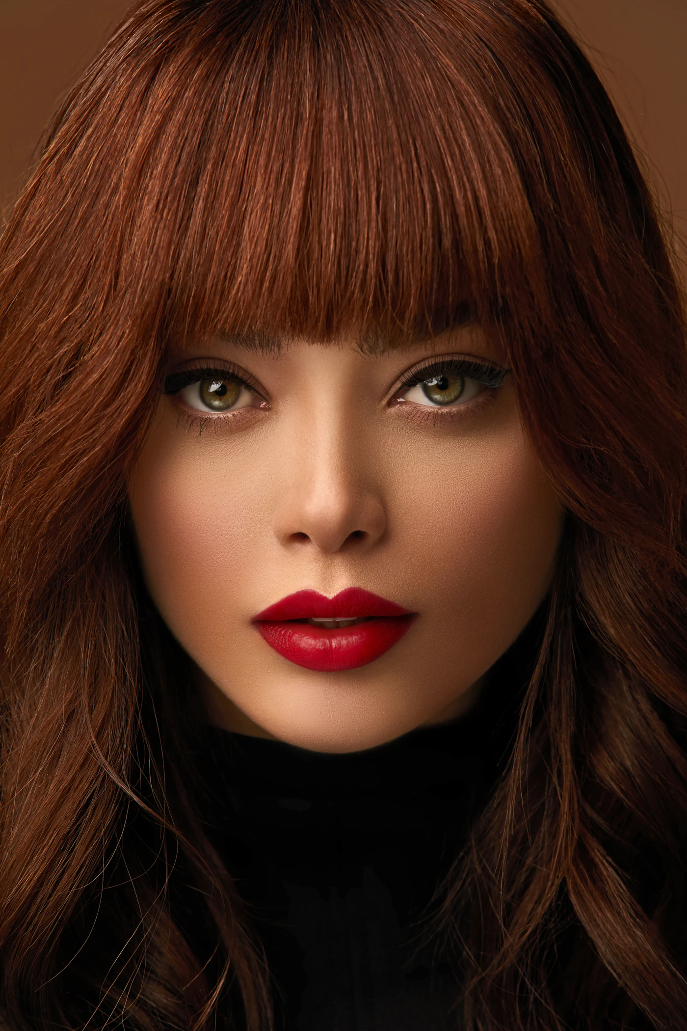 Warm editorial beauty portrait