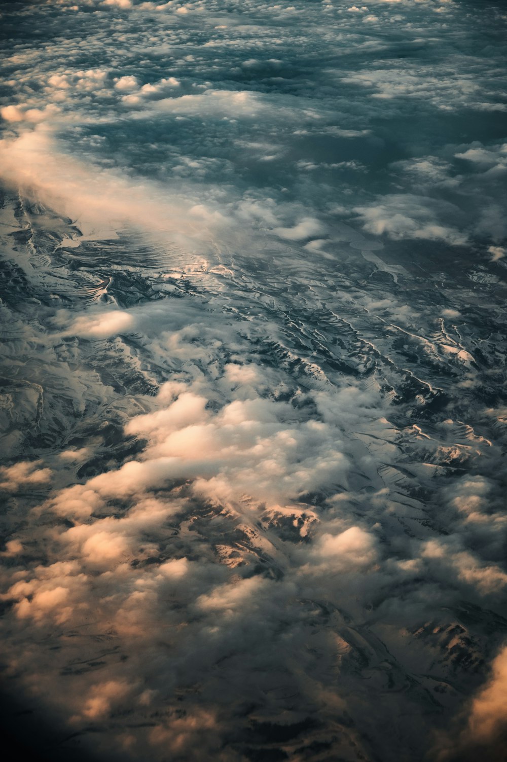 white clouds and blue sky