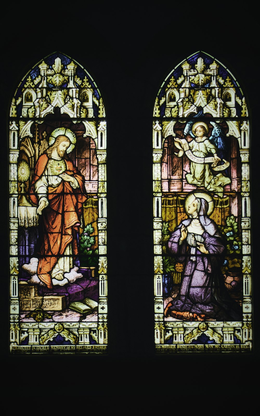 Pintura de Jesucristo y la Virgen María