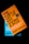 A book with a bright orange cover and bold black text partially obscures another book with a blue cover underneath. The title on the orange book is prominently displayed along with the author's name.