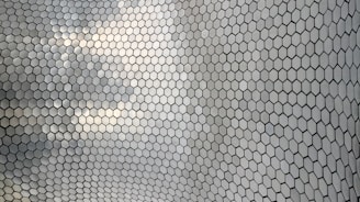 white and black polka dot textile