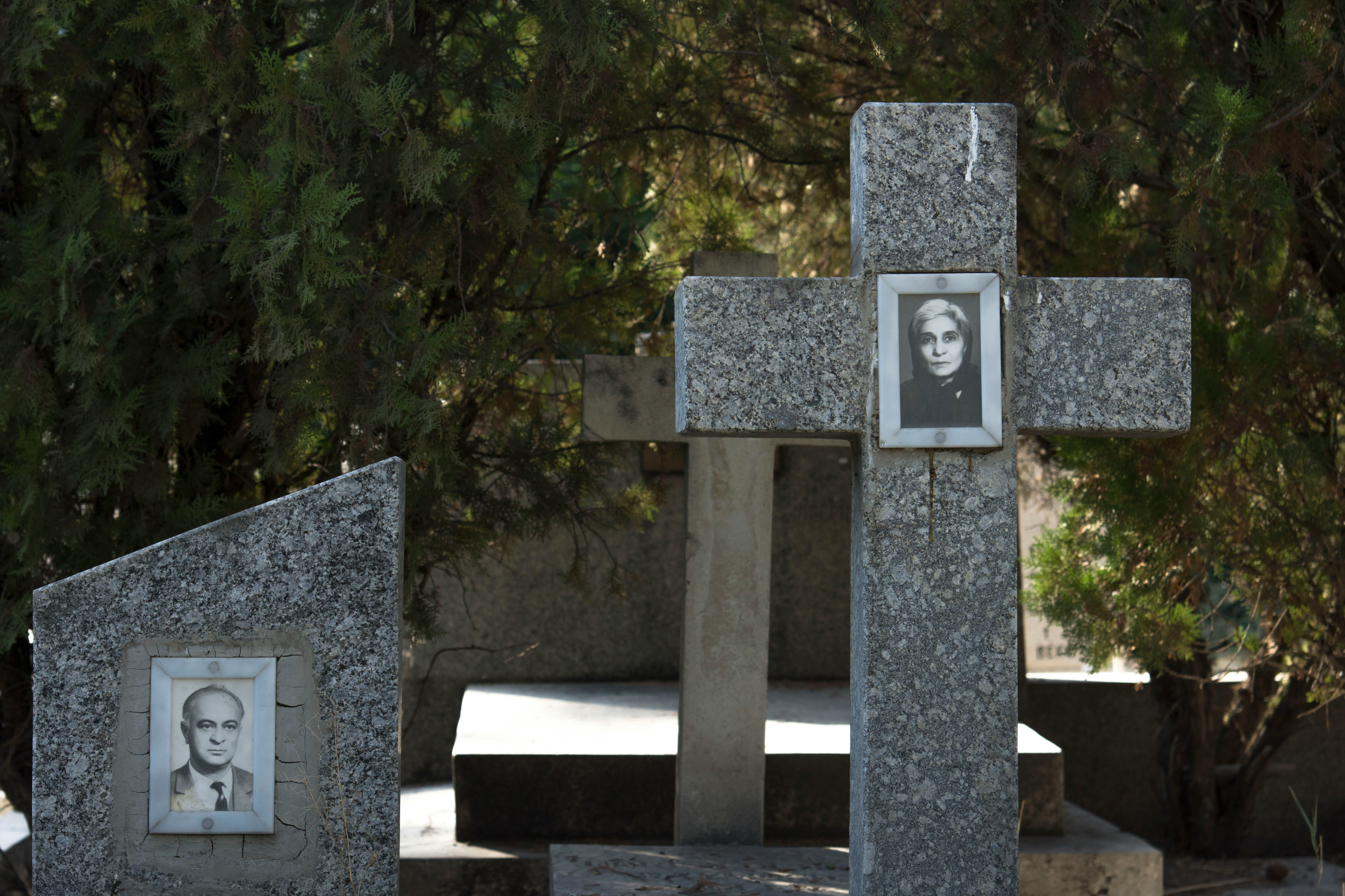 gray concrete cross with cross