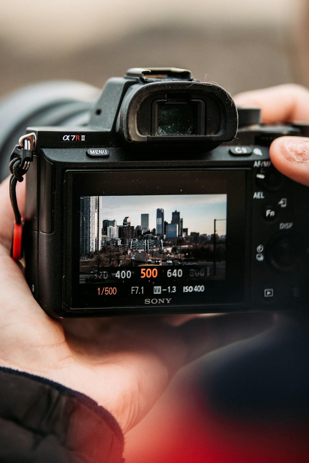 person holding black dslr camera